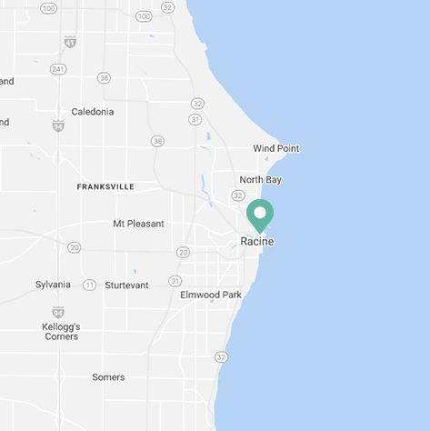 Racine Criminal Law office map: Directions to Grieve Law