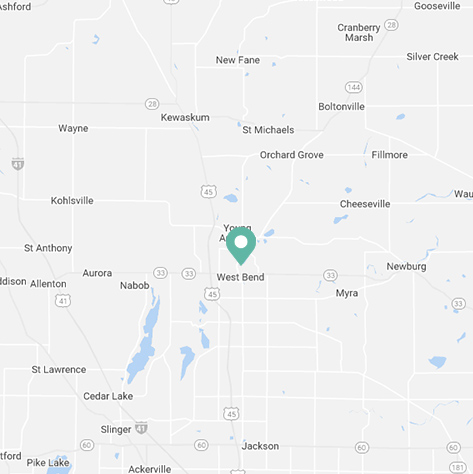 Directions to Grieve Law in West Bend: Map